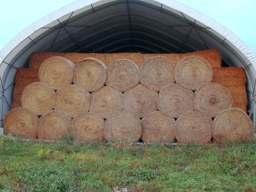 Hay Bales  in Dry Storage